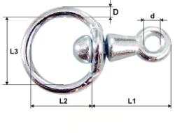 Romsurub Articulatie Inel - Inel/tija 6mm / 36x35mm / 9x43mm, Romsurub, Mk-okr06 (mk-okr06)