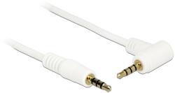 Delock 84736 3.5 mm Jack - 90°-os Jack 0.5 m (apa - apa) Kábel 0.5 m- Fehér (84736) (84736)