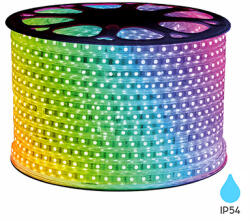BRAYTRON 5050 SMD RGB LED fénykábel IP54 (230V, 96 LED, 10W/m) színváltós RGB (BS01-00508 Hutech)