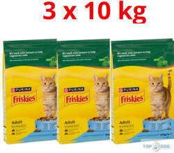 Friskies 3x10kg lazaccal és zöldségekkel száraz eledel felnőtt macskáknak