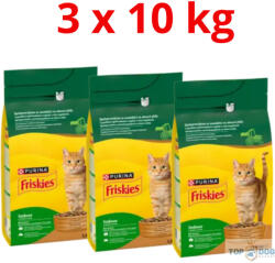 Friskies 3x10kg Indoor csirke és pulyka száraz eledel felnőtt lakásban tartott macskáknak