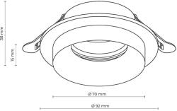 TK Lighting Jet Álmennyezetbe süllyeszthető spotlámpa - Beépített Ledes Fényforrás , Fehér