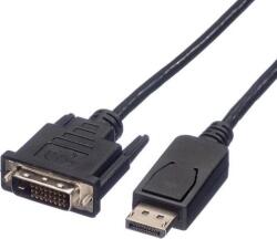 Roline Kijelző csatlakozó Csatlakozókábel DisplayPort dugó, DVI-D 24+1 pólusú Csatlakozódugó 1.50 m Fekete 11.04. 5619 Árnyékolt DisplayPort kábel (11.04. 5619) (11.04.5619)