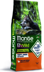 Monge BWild Grain Free Dog PUPPY/JUNIOR Kacsa & burgonya 12 kg