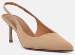Jonak stilettos cu călcâiul deschis din piele întoarsă DIAMANTINE VELOURS PPY2-OBD49J_80X