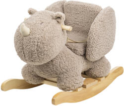 Nattou Teddy Plüss Hintaló Orrszarvú Taupe - Puha Fejlesztő Játék 10 Hónapos Kortól