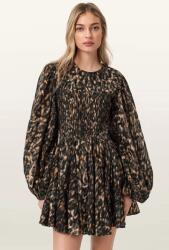 AllSaints rochie evazată din bumbac CHIA PPY2-SUD151_82X (W014DE)