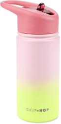 Skip Hop Skip Hop Rozsdamentes Acél Kulacs Szívószállal Wander - Ombre Pink, 450 ml