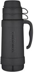 Thermos Termos Thermos din sticlă cu două cești, negru (1.8 l)