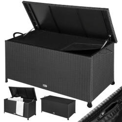CASARIA RICCO polyrattan tárolódoboz, 270L, 117x53x60cm, fekete Casaria