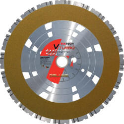 Diatech gyémánt vágótárcsa beton 350x25, 4x10mm V-Turbo (LE-V350)