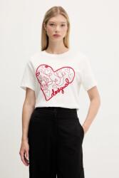 Desigual pamut póló ROMA - fehér M