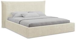 Makamii Bézs kárpitozott ágyneműtartós franciaágy ágyráccsal 140x200 cm Esala - Makamii