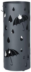 SONGMICS Fém Esernyőtartó Vízgyűjtő Tálcával Antracit Szürke (EUZ-LUC23AG)
