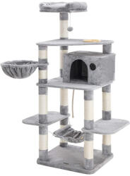 FEANDREA Luxus Macskabútor Játszótorony 164 cm Világosszürke (EUZ-PCT99W)