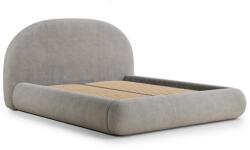 Maison de Reve Szürkésbézs kárpitozott ágyneműtartós franciaágy ágyráccsal 140x200 cm Maumere - Maison de Rêve