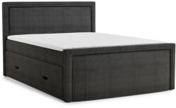 Maison de Reve Antracitszürke ágyneműtartós boxspring ágy 180x200 cm Fresco - Maison de Rêve