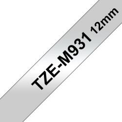 Brother TZE-M931, Banda Etichete Laminata, Negru Pe Argintiu, 12MM (TZEM931_OEM)