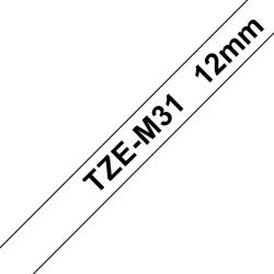 Brother TZE-M31, Banda Etichete Laminata, Negru Pe Transparent Mata, 12MM (TZEM31_OEM)