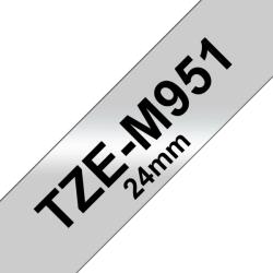 Brother TZE-M951, Banda Etichete Laminata Mata Metalica, Negru Pe Argintiu, 24MM (TZEM951_OEM)