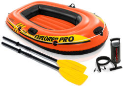 Intex Felfújható gumicsónak szett, Intex Explorer Pro 100, narancssárga, 3 az 1-ben, 160 x 94 x 29 cm (1 személyes), evezőkkel és pumpával (58355-3W1)