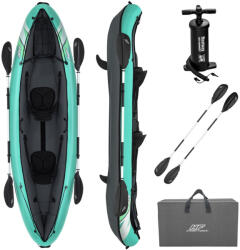 Bestway Felfújható kajak, BESTWAY Hydro-Force Ventura X2, türkiz, 330 x 86 cm (2 személyes), PVC, evezővel, pumpával, hordtáskával, javítótapasszal, kivehető ülésekkel, teherbírás: 200 kg (65052)