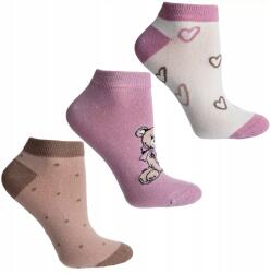 Moraj 3x Alacsony Lábú Női Színes Zokni Pamut Maci Moraj 35-38 (CSD240-137)