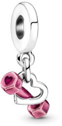 Pandora Moments Súlyzó és szív ezüst függő charm (799545C01)