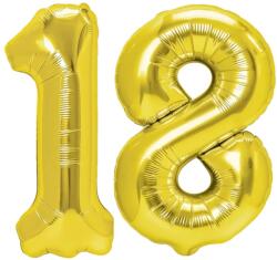  Szám alakú lufi szett 18 arany 100cm