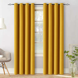  Sárga OXFORD függöny 140x250 cm Felfüggesztés: Hullámos sínszalag