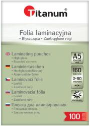 Titanum Lamináló fólia A5 méret, 100 darab, 80 micron vastagság Titanum (128867)