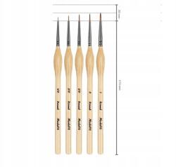  Festő ecsetek művészi festés precíziós kerek szett 5 db-os