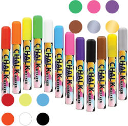 Real Vízbázisú, környezetbarát törlésre alkalmas színes krétamarkerek 12 darabos készlete (RC-K-346)