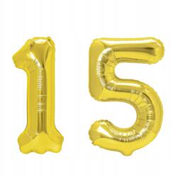 Szám alakú lufi szett 15 arany 100cm