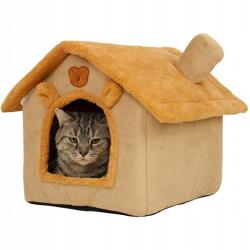  Kutyafekhely Kismacska 40x33x38cm Plüss házikó fülke párna (LEGOWISKO DLA MAŁEGO PSA KOTA PLUSZOWE)