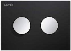 Laufen Ineo Groove nyomólap, matt fekete-króm gombok H9001171230001 (H9001171230001)