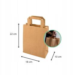 Papstar Papírzacskók fogantyúval öko papírzacskók 18x10x22 cm 50 db