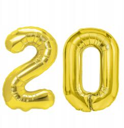  Szám alakú lufi szett 20 arany 100cm