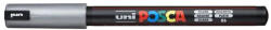 uni Dekormarker, 0, 7 mm, UNI "Posca PC-1MR", ezüst (TUPC1MRE)
