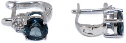 Ékszershop Kék - fehér köves ezüst fülbevaló (2182454)