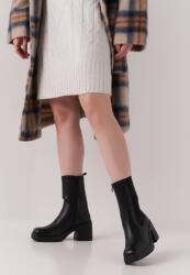 Sergio Leone Fekete Bélelt Bokacsizma Gumis Talppal 39-ES (KZ211)