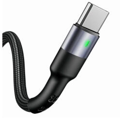 USAMS Braided U26 USB-C kábel 1m (1 db a készlethez) 3A gyors töltés fekete SJ313TC01 (US-SJ313) (SJ313USB01/SJ313TC01)