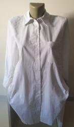 ZARA Sláger Vagány Hosszú Márkás Ing Fehér L/s-xl