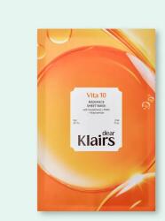 Dear, Klairs Mască pentru față cu vitamine pentru luminozitate Vita 10 Radiance Sheet Mask - 25 ml / 1 buc Masca de fata
