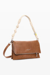 Desigual fedeles lapos válltáska hímzett camel barna