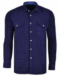  49/50 Kordbársony Ing Mintás Sötétkék Nagy