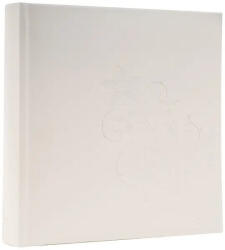  Esküvői Fotóalbum 22x22 cm Könyvkötésű 200 Darab 10x15 cm-es Fotóhoz Fehér Indák (AAE902)