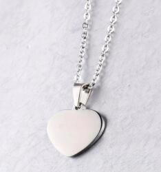  Nyaklánc Medál Ezüst Szív, Szív Rozsdamentes Acél