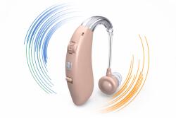  Fül mögötti digitális hangosító eszköz, zajcsökkentéssel, tölthető kivitel, testszínű - MIN2009