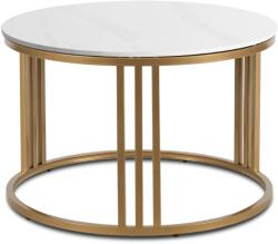 Klubfotel KORIN dohányzóasztal fehér márvány/arany